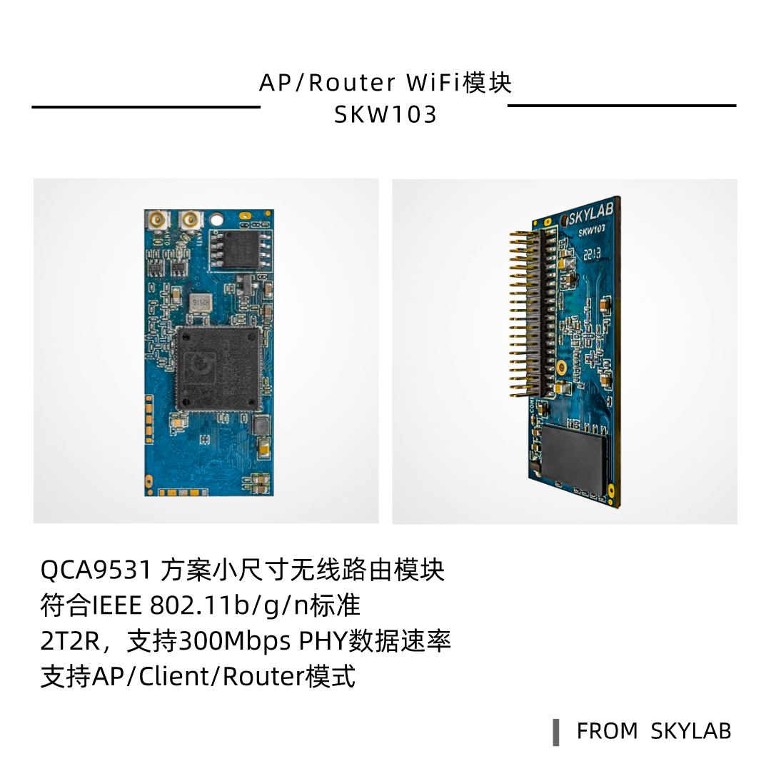 QCA9531模块，无线路由中继WiFi模块SKW103可以实现哪些功能？